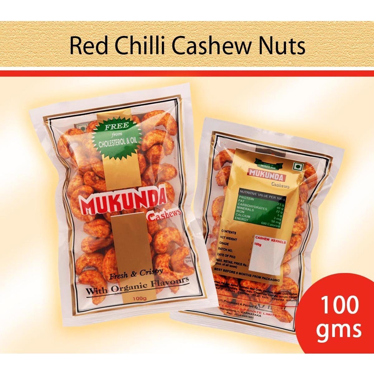 Red Chilli Cashew Nuts : Dry Fruits & Nuts - Mangalore Spice