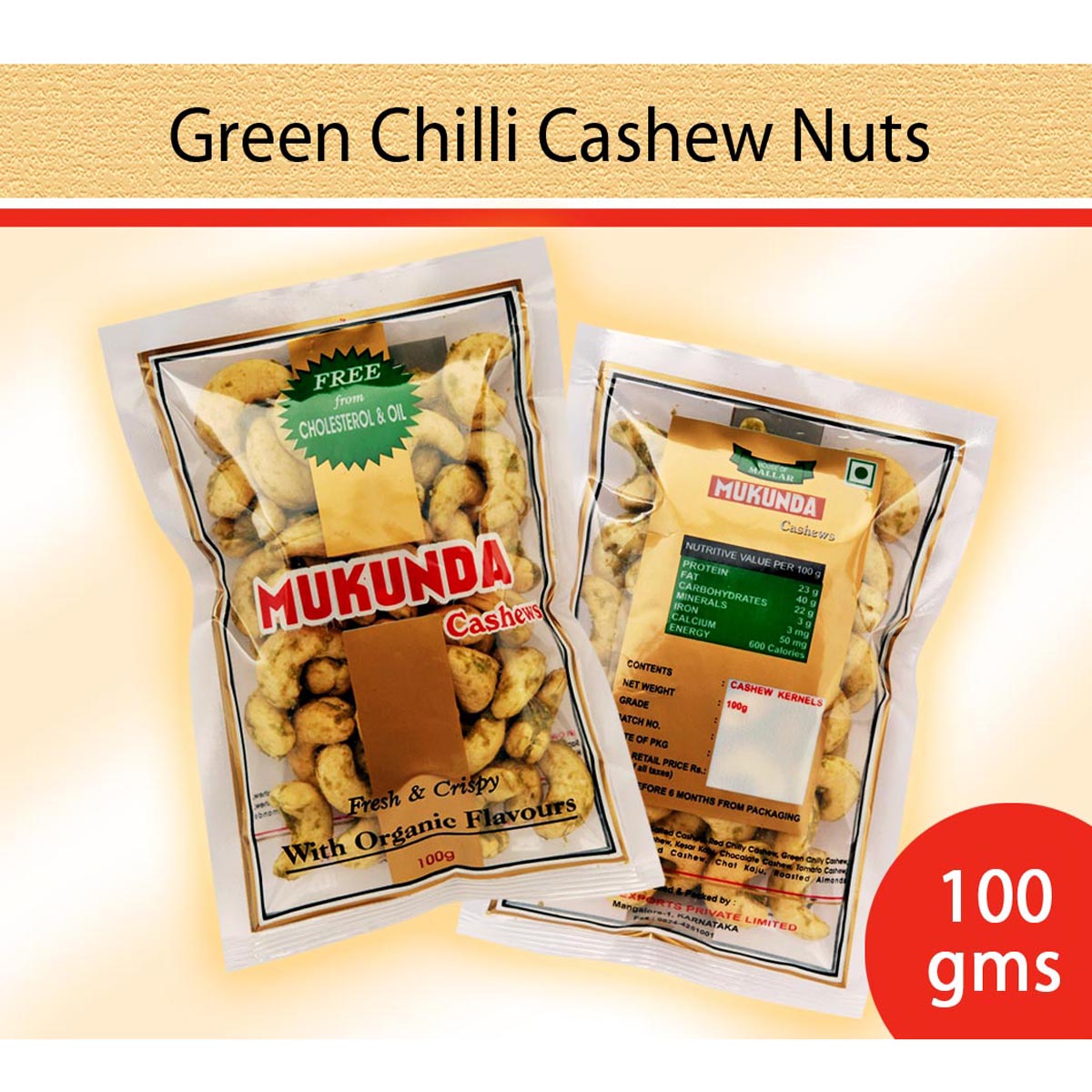 Green Chilli Cashew Nuts : Dry Fruits & Nuts - Mangalore Spice