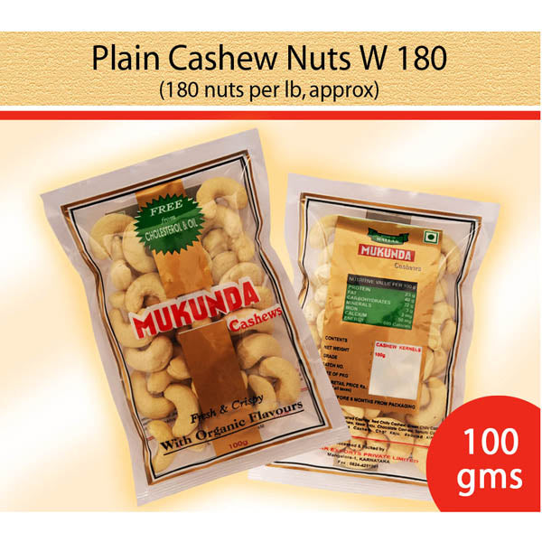 Plain Cashew Nuts W 180 : Dry Fruits & Nuts - Mangalore Spice