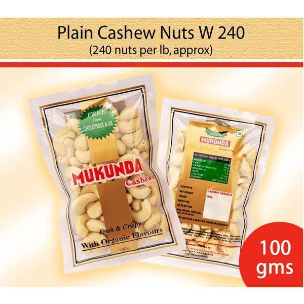 Plain Cashew Nuts W 240 : Dry Fruits & Nuts - Mangalore Spice