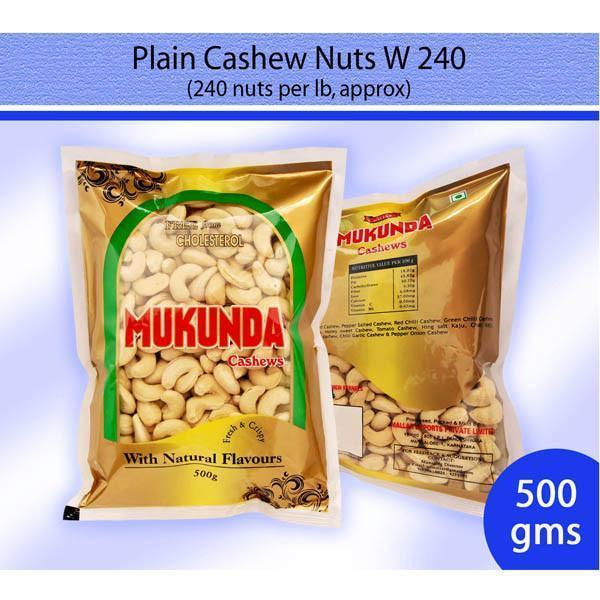 Plain Cashew Nuts W 240 : Dry Fruits & Nuts - Mangalore Spice