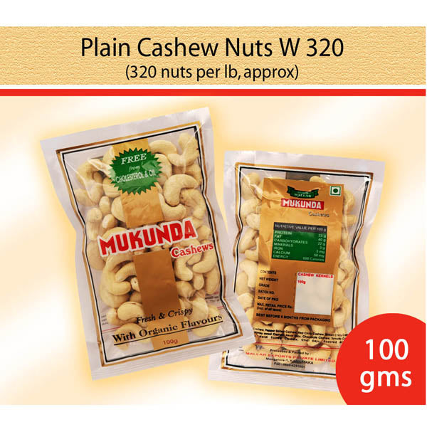 Plain Cashew Nuts W 320 : Dry Fruits & Nuts - Mangalore Spice