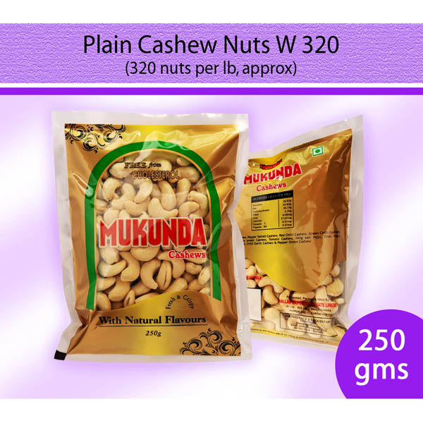 Plain Cashew Nuts W 320 : Dry Fruits & Nuts - Mangalore Spice