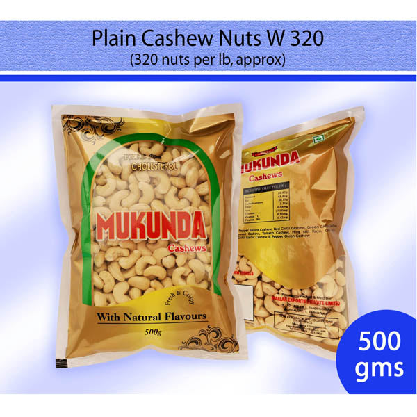 Plain Cashew Nuts W 320 : Dry Fruits & Nuts - Mangalore Spice