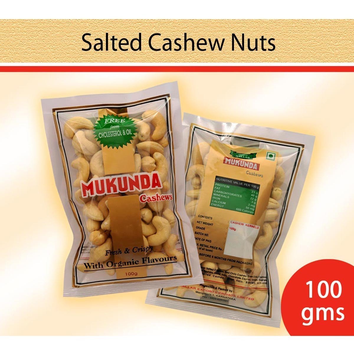 Salted Cashew Nuts : Dry Fruits & Nuts - Mangalore Spice