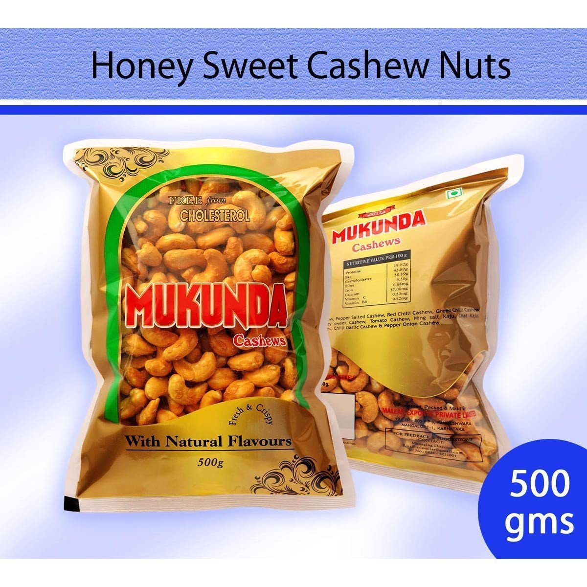 Honey Glazed Cashew Nuts :  - Mangalore Spice